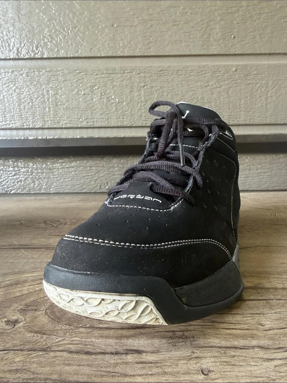 Jordan Men’s Black Low-Top Sneakers with Cream Soles size 10.5